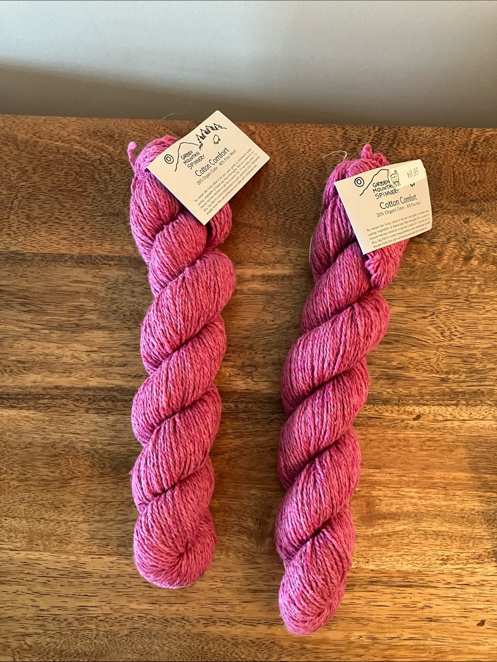 Green Mountain Spinnery Cotton Comfort Dusty Pink Organic Cotton Wool Yarn 180yd